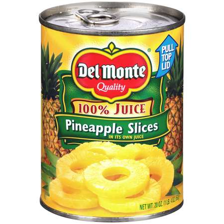 Del Monte Del Monte In 100% Pineapple Juice Sliced Pineapple 20 oz. Can, PK12 2001018
